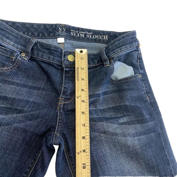 NY&C Womens Slim Slouch Sits at Lower Waist Blue Denim Jeans Size 4 Stretch - Picture 4 of 16
